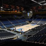 
              An empty Pauley Pavilion is seen before an NCAA college basketball game between UCLA and Alabama State Wednesday, Dec. 15, 2021, in Los Angeles. The game will not be played due to COVID-19 protocols. (AP Photo/Marcio Jose Sanchez)
            