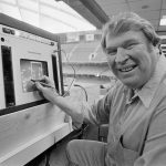 
              FILE - Former Oakland Raiders coach John Madden practices the electronic charting device Telestrator on Jan. 21, 1982, in Pontiac, Mich., for the upcoming NFL football Super Bowl broadcast on CBS. Madden, the Hall of Fame coach turned broadcaster whose exuberant calls combined with simple explanations provided a weekly soundtrack to NFL games for three decades, died Tuesday morning, Dec. 28, 2021, the league said. He was 85. The NFL said he died unexpectedly and did not detail a cause. (AP Photo, File)
            