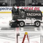 
              A Zamboni resurfaces the ice after an NHL hockey game between the Los Angeles Kings and the Calgary Flames, Dec. 2, 2021, in Los Angeles. On game days, the Kings use 800 to 1,200 gallons to maintain the ice. (AP Photo/Mark J. Terrill)
            