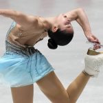 
              FILE - Alysa Liu, of the United States, performs during the women's free skating at the ISU Grand Prix of Figure Skating NHK Trophy competition in Tokyo, Japan, Nov. 13, 2021. As U.S. skaters, led by three-time world champion Nathan Chen, two-time U.S. champion Liu, and outstanding ice dance couples Madison Hubbell and Zach Donohue, and Madison Chock and Evan Bates, prepare for nationals during the first week in Jan. 2022, in Nashville, they need to be aware of the pressure ahead. (AP Photo/Shuji Kajiyama, File)
            