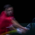 
              CORRECTS NAME OF PLAYER Croatia's Borna Gojo returns the ball to Russian Tennis Federation's Andrey Rublev during their Davis Cup tennis finals at Madrid Arena in Madrid, Spain, Sunday, Dec. 5, 2021. (AP Photo/Manu Fernandez)
            