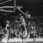 
              FILE - New York Knicks' Walt Frazier (10) goes up for a shot in the fourth period of the game at New York's Madison Square Garden, March 14, 1973. (AP Photo/John Lent, File)
            