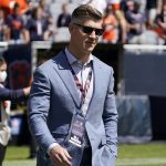 
              FILE - Chicago Bears general manager Ryan Pace walks on the field before the team's NFL preseason football game against the Miami Dolphins in Chicago, Aug. 14, 2021. The Chicago Bears decided to make sweeping changes and fired general manager Ryan Pace and coach Matt Nagy on Monday, Jan. 10, 2022, hoping new leadership in the front office and on the sideline will lift a struggling franchise. (AP Photo/Nam Y. Huh, File)
            