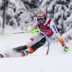 
              Slovakia's Petra Vlhova competes during the first run of an alpine ski, World Cup women's slalom in Kranjska Gora, Slovenia, Sunday, Jan. 9, 2022. (AP Photo/Pier Marco Tacca)
            