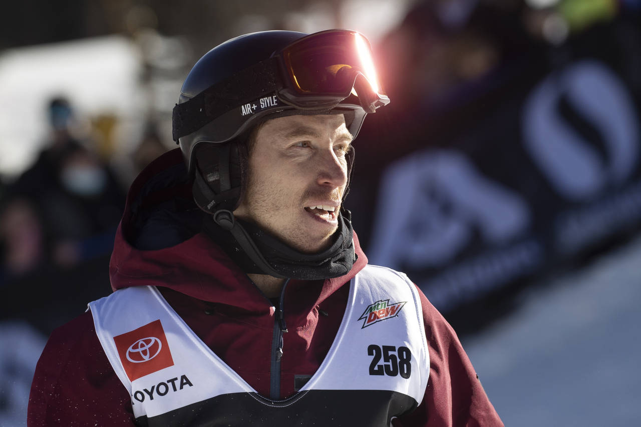 FILE - Shaun White, of the United States, is shown after his third run in the snowboarding halfpipe...
