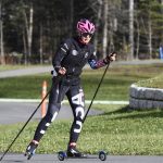 
              Annika Malacinski takes part in a roller ski training session for Nordic combined at Mount Van Hoevenberg Olympic Sports Complex in Lake Placid, N.Y., Thursday, Nov. 4, 2021. Even before the U.S. teams were set for Beijing Games, 20-year-old Annika Malacinski knew she had no shot at competing in China because she is a woman. Nordic combined, which combines ski jumping and cross-country skiing, is the only Olympic sport without gender equity. (AP Photo/Hans Pennink)
            