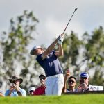 
              Cameron Smith plays his shot from the 11th tee during the second round of the Tournament of Champions golf event, Friday, Jan. 7, 2022, at Kapalua Plantation Course in Kapalua, Hawaii. (AP Photo/Matt York)
            