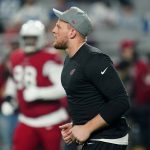 
              Arizona Cardinals defensive end J.J. Watt prior to an NFL football game against the Indianapolis Colts, Saturday, Dec. 25, 2021, in Phoenix. (AP Photo/Ross D. Franklin)
            