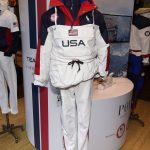 
              A Team USA Beijing winter Olympics opening ceremony uniform designed by Ralph Lauren is displayed Wednesday, Jan. 19, 2022, in New York. (Photo by Evan Agostini/Invision/AP)
            