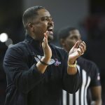 
              Tulsa head coach Frank Haith shouts instructions to his team during the first half of an NCAA college basketball game against Houston in Tulsa, Okla. on Saturday, Jan. 15, 2022. (AP Photo/Dave Crenshaw)
            