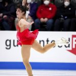 
              Alysa Liu skates in the ladies short program event during the U.S. Figure Skating Championships in Nashville, Tenn., Thursday, Jan. 6, 2022. (Andrew Nelles/The Tennessean via AP)
            