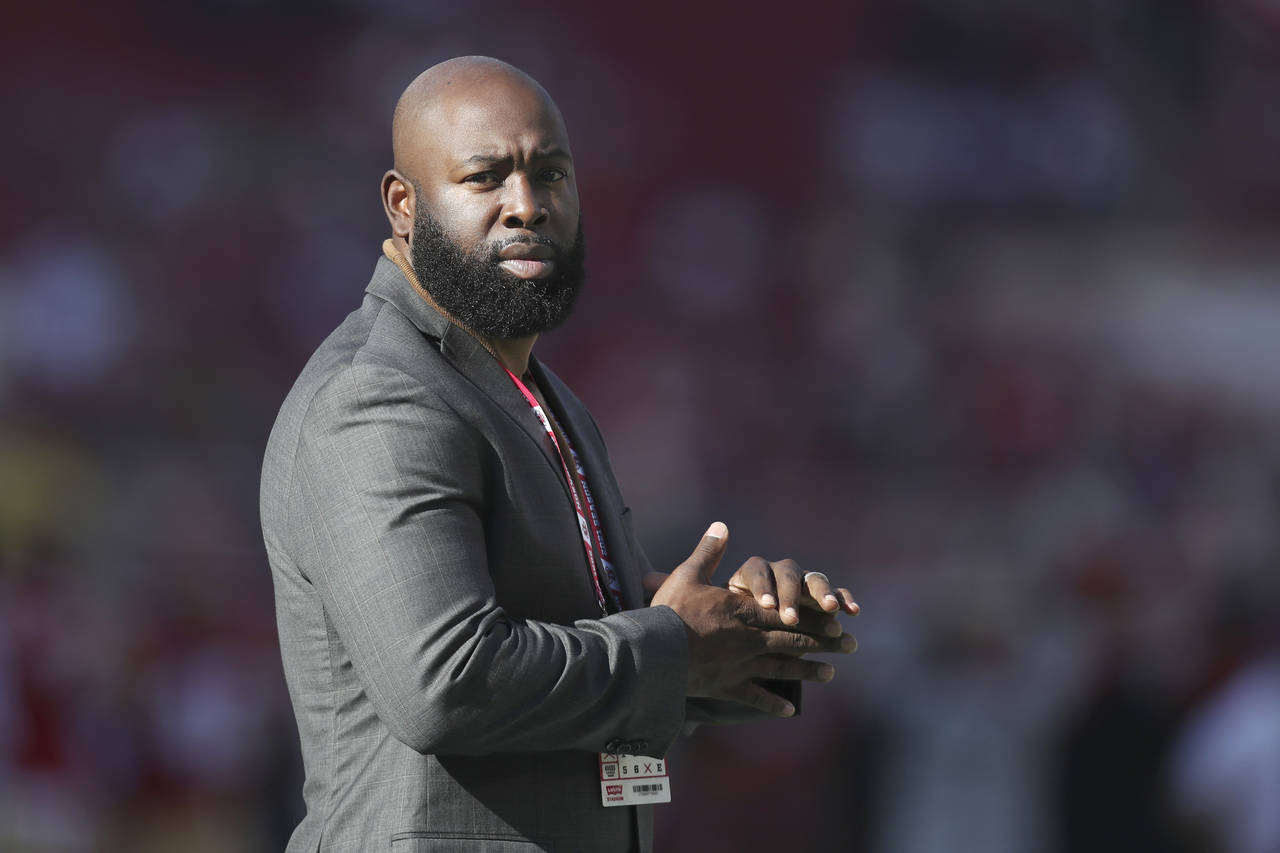 FILE - San Francisco 49ers director of personnel Ran Carthon before an NFL football game against th...