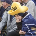 
              A Montana State fan watches during the FCS Championship NCAA college football game against North Dakota State, Saturday, Jan. 8, 2022, in Frisco, Texas.  (AP Photo/Michael Ainsworth)
            