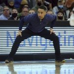 
              Marquette head coach Shaka Smart watches the play from the sideline during the first half of an NCAA college basketball game against Providence Sunday, Jan. 30, 2022, in Providence, R.I. (AP Photo/Stew Milne)
            