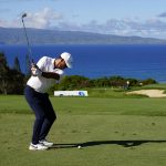 
              Brooks Koepka plays his shot from the 11th tee during the second round of the Tournament of Champions golf event, Friday, Jan. 7, 2022, at Kapalua Plantation Course in Kapalua, Hawaii. (AP Photo/Matt York)
            