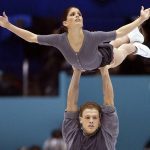 
              FILE - Canadian figure skaters Jamie Sale and David Pelletier compete in the pairs free program in the Winter Olympics at the Salt Lake Ice Center in Salt Lake City, Monday, Feb. 11, 2002. Tara Lipinski, the 1998 Olympic gold medalist and now an analyst for NBC, partnered with husband Todd Kapostasy on a four-part documentary series on Peacock, NBC's streaming outlet. It's called “MEDDLING” and looks deeply into the impact the judging misdeeds had on the two pairs teams involved: Canadians Jamie Sale and David Pelletier, Russians Elena Berezhnaya and Anton Sikharulidze.(AP Photo/Lionel Cironneau, File)
            