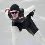 
              Casey Dawson of the United States competes in the men's speedskating 1,500-meter race at the 2022 Winter Olympics, Tuesday, Feb. 8, 2022, in Beijing. (AP Photo/Ashley Landis)
            