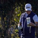 
              Phil Mickelson prepares to hit from the third tee during the first round of the American Express golf tournament at La Quinta Country Club Thursday, Jan. 20, 2022, in La Quinta, Calif. (AP Photo/Marcio Jose Sanchez)
            