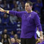 
              LSU coach Will Wade gestures during the second half of the team's NCAA college basketball game against Kentucky in Lexington, Ky., Wednesday, Feb. 23, 2022. (AP Photo/James Crisp)
            