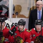 
              Chicago Blackhawks interim coach Derek King yells to the team during the third period of an NHL hockey game against the Minnesota Wild in Chicago, Wednesday, Feb. 2, 2022. (AP Photo/Nam Y. Huh)
            