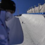 
              A skier trains on the half-pipe ahead of at the 2022 Winter Olympics, Tuesday, Feb. 1, 2022, in Zhangjiakou, China. (AP Photo/Francisco Seco)
            