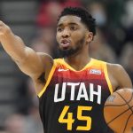 
              Utah Jazz guard Donovan Mitchell (45) brings the ball upcourt in the second half during an NBA basketball game against the Brooklyn Nets, Friday, Feb. 4, 2022, in Salt Lake City. (AP Photo/Rick Bowmer)
            