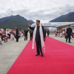 
              FILE -In this photo released by China's Xinhua News Agency, Chinese President Xi Jinping waves as he arrives at the airport in Nyingchi in western China's Tibet Autonomous Region, Wednesday, July 21, 2021. The Chinese president, hosting a Winter Olympics beleaguered by complaints about human rights abuses, has upended tradition to restore strongman rule in China and tighten Communist Party control over the economy and society. (Li Xueren/Xinhua via AP, File)
            