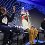 
              Snoop Dogg, Mary J. Blige and Dr. Dre participate in a news conference for the Super Bowl LVI halftime show Thursday, Feb. 10, 2022, in Los Angeles. (AP Photo/Morry Gash)
            