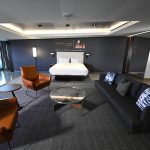 
              This image provided by Courtyard by Marriott shows the stadium suite at Sofi Stadium in Inglewood, Calif., Feb. 3, 2022, the site of NFL football's Super Bowl 56. (Dan Steinberg/Courtyard by Marriott via AP)
            