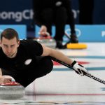 
              FILE - Russian curler Alexander Krushelnitsky practices ahead of the 2018 Winter Olympics in Gangneung, South Korea on Feb. 7, 2018. Krushelnitsky failed a drug test and lost a bronze medal and was banned four years. (AP Photo/Aaron Favila, File)
            