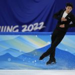 
              Nathan Chen, of the United States, competes during the men's short program figure skating competition at the 2022 Winter Olympics, Tuesday, Feb. 8, 2022, in Beijing. (AP Photo/David J. Phillip)
            