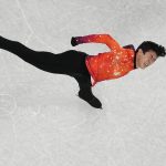 
              Nathan Chen, of the United States, competes in the men's free skate program during the figure skating event at the 2022 Winter Olympics, Thursday, Feb. 10, 2022, in Beijing. (AP Photo/Jeff Roberson)
            