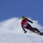 
              Austria's Benjamin Karl competes during the men's parallel giant slalom elimination run at the 2022 Winter Olympics, Tuesday, Feb. 8, 2022, in Zhangjiakou, China. (AP Photo/Lee Jin-man)
            
