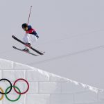 
              United States' Alexander Hall competes during the men's slopestyle qualification at the 2022 Winter Olympics, Tuesday, Feb. 15, 2022, in Zhangjiakou, China. (AP Photo/Gregory Bull)
            