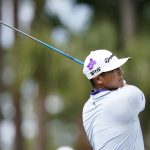 
              Kurt Kitayama hits from the ninth tee during the first round of the Honda Classic golf tournament, Thursday, Feb. 24, 2022, in Palm Beach Gardens, Fla. (AP Photo/Lynne Sladky)
            