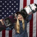 
              FILE- U.S. Olympic Winter Games snowboarding halfpipe hopeful Maddie Mastro poses for a portrait at the 2017 Team USA media summit Wednesday, Sept. 27, 2017, in Park City, Utah. Mastro has sketched out a trick in her notebook that just may help her land on the podium at the 2022 Beijing Games, maybe even on the top step. It's called the front double 1080 and includes two flips and a 360-degree rotation with a backward landing. (AP Photo/Rick Bowmer, File)
            