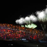 
              Fireworks explode over the National Stadium during the opening ceremony of the 2022 Winter Olympics, Friday, Feb. 4, 2022, in Beijing. (AP Photo/Brynn Anderson)
            