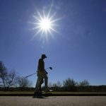 
              Adam Scott walks off the second tee during practice for the Dell Technologies Match Play Championship golf tournament, Tuesday, March 22, 2022, in Austin, Texas. (AP Photo/Eric Gay)
            