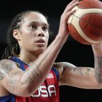 
              FILE - United States' Brittney Griner (15) shoots during a preliminary round women's basketball game against Nigeria at the 2020 Summer Olympics, on July 27, 2021, in Saitama, Japan.  Griner’s detention in Russia raises all sorts of questions. Is she a political prisoner in the standoff between two superpowers? Is she being treated like anyone else who violated the law in a foreign country? (AP Photo/Eric Gay, File)
            