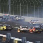 
              Josh Berry (8), Noah Gragson (9), Tommy Joe Martins (44) and others are involved in a wreck in the closing laps of the NASCAR Xfinity Series auto race at Atlanta Motor Speedway in Hampton, Ga., Saturday, March 19, 2022, (AP Photo/Greg McWilliams)
            