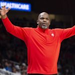 
              Atlanta Hawks head Coach Nate McMillan reacts during the second half of an NBA basketball game against the Cleveland Cavaliers, Thursday, March 31, 2022, in Atlanta. (AP Photo/Hakim Wright Sr.)
            