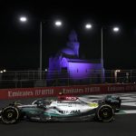 
              Mercedes driver Lewis Hamilton of Britain steers his car during practice for the Formula One Grand Prix it in Jiddah, Saudi Arabia, Friday, March 25, 2022. (AP Photo/Hassan Ammar)
            