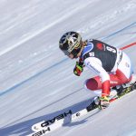 
              Switzerland's Lara Gut Behrami speeds down the course during an alpine ski, women's World Cup super-G, in Lenzerheide, Switzerland, Saturday, March 5, 2022. (AP Photo/Alessandro Trovati)
            