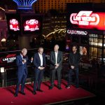 
              Greg Maffei, Liberty Media president and CEO, speaks beside Stefano Domenicali, president and CEO of Formula 1;  Steve Hill, president and CEO of the Las Vegas Convention and Visitors Authority; and Michael Rapino, right, president and CEO of Live Nation Entertainment, during a news conference announcing a 2023 Formula One Grand Prix race to be held in the city, Wednesday, March 30, 2022, in Las Vegas. (AP Photo/John Locher)
            