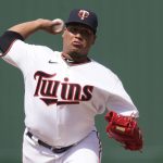 
              Minnesota Twins relief pitcher Jhon Romero (50) delivers a pitch in the eight inning during a spring training baseball game against the Pittsburgh Pirates at the Hammond Stadium Wednesday March 30, 2022, in Fort Myers, Fla. The Twins won the game 9-4. (AP Photo/Steve Helber)
            