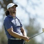
              Tommy Fleetwood watches his tee shot on the 11th fairway in the first round of the Dell Technologies Match Play Championship golf tournament, Wednesday, March 23, 2022, in Austin, Texas. (AP Photo/Tony Gutierrez)
            