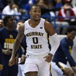 
              FILE - Murray State forward K.J. Williams (0) plays against Tennessee State during the second half of an NCAA college basketball game Thursday, Feb. 10, 2022, in Nashville, Tenn. Williams has matured into one of Murray State's star attractions. (AP Photo/Mark Zaleski, File)
            