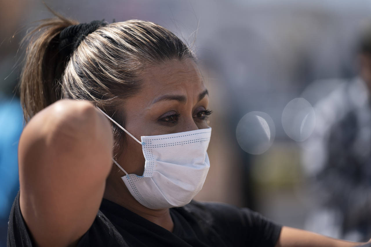 Gabriela Godinez, mother of Gustavo Gomez who was injured when violence erupted at Corregidora stad...