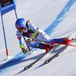 
              United States' Mikaela Shiffrin speeds down the course during an alpine ski, women's World Cup super-G, in Lenzerheide, Switzerland, Saturday, March 5, 2022. (AP Photo/Alessandro Trovati)
            
