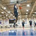 
              St. Peter's Clarence Rupert participates in a drill during NCAA college basketball practice in Jersey City, N.J., Tuesday, March 22, 2022. (AP Photo/Seth Wenig)
            